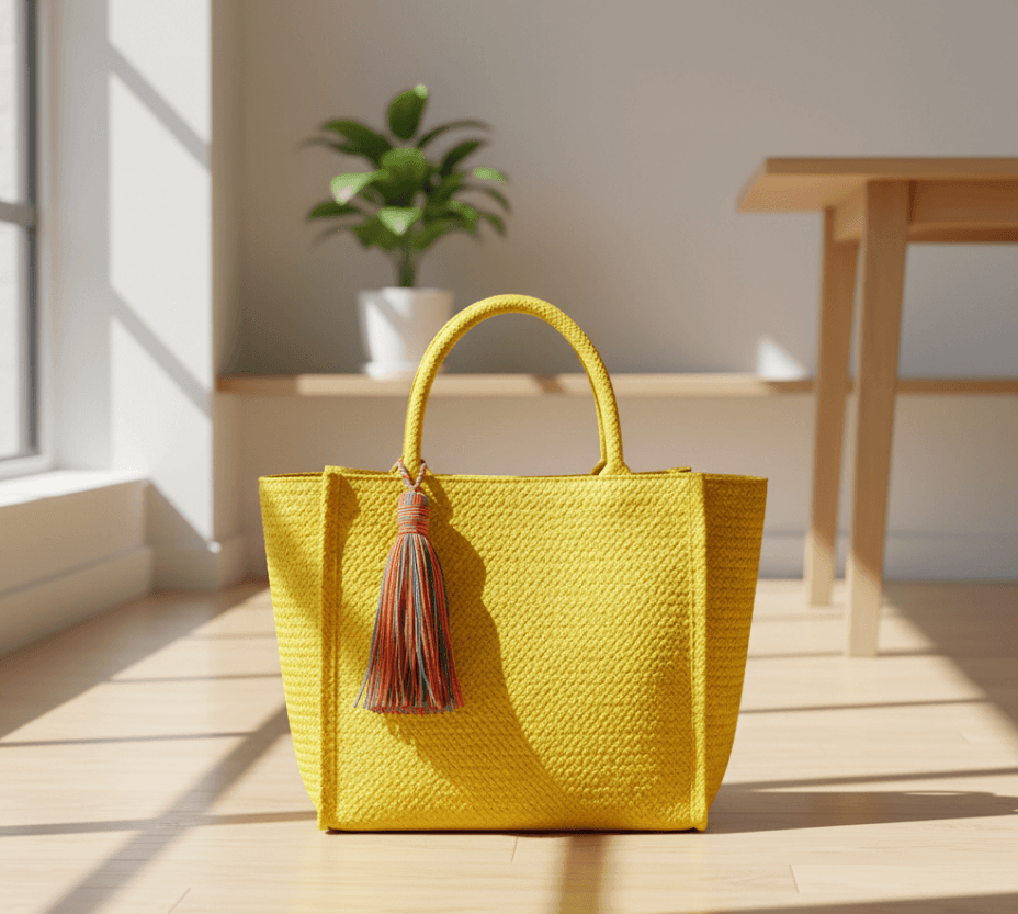 Artisanal Yellow Jute Bag